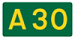 A30 road sign