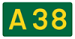 A38 road sign