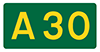 A30 road sign