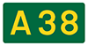 A38 road sign