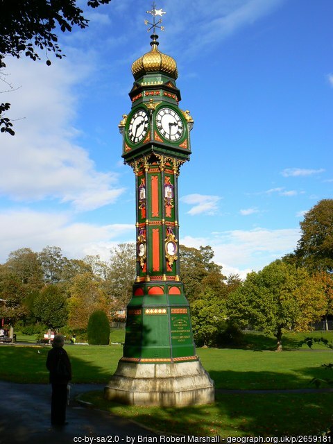 Clock Tower in the Dorchester Borough Gardens