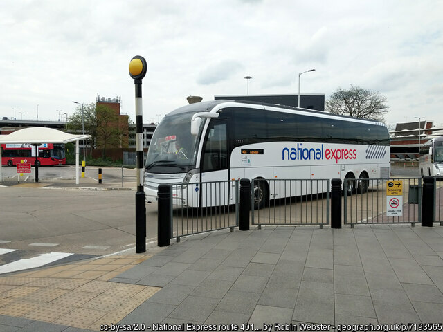 National Express coach at Heathrow National Express coach at Heathrow