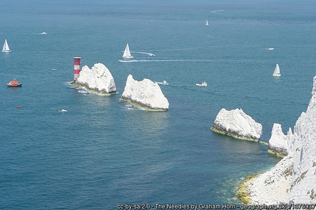 The Round the Island Yacht Race at the Needles
