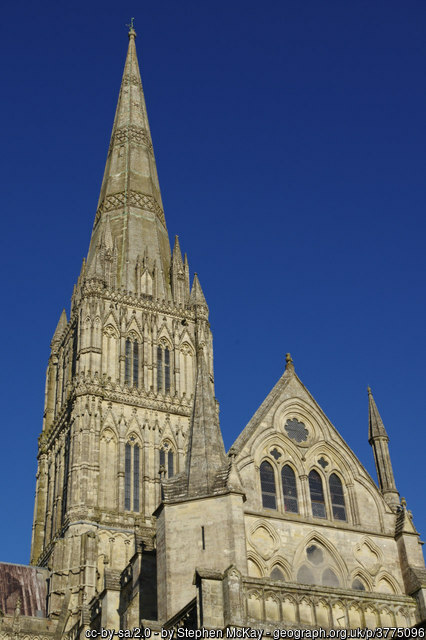 The dizzy heights of Salisbury Cathedral Spire