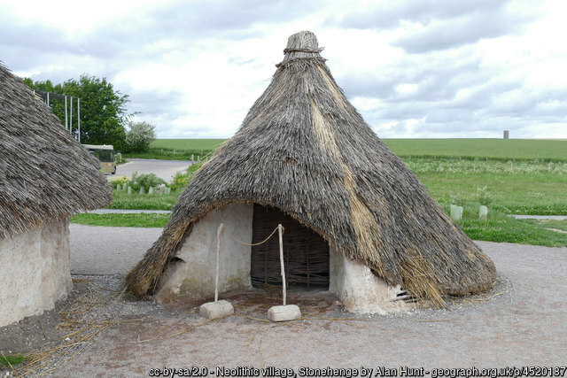 reconstructed  Neolithic granary huthic 