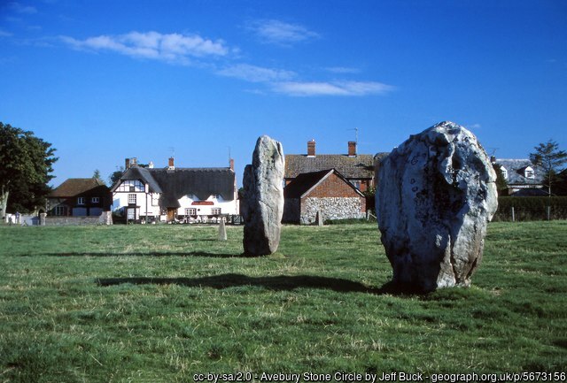 Avebury near the centre of the stone circle