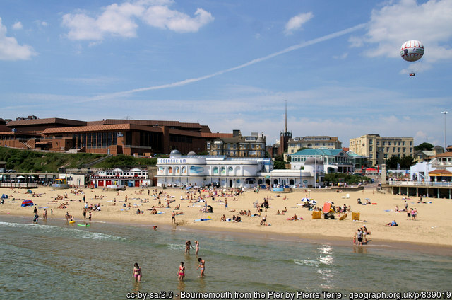 Bournemouth beach from the Pier