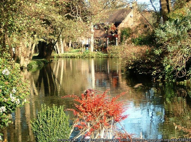 River Test near Romsey Abbey