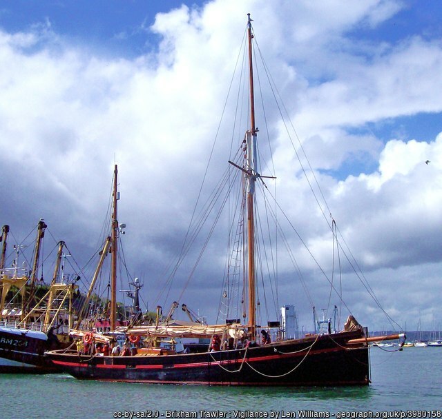 Vigilance leaving Brixham Harbour